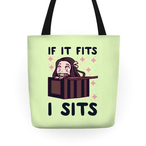 If It Fits, I Sits - Demon Slayer Tote Bag